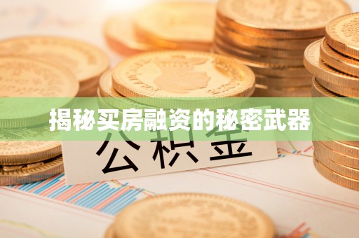 宜良揭秘买房融资的秘密武器
